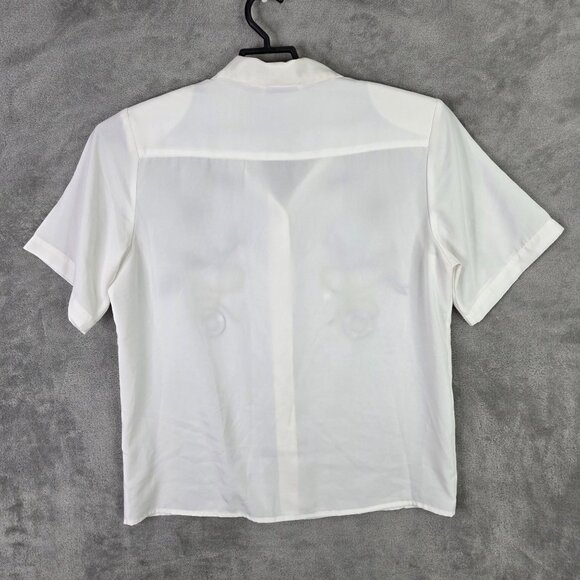 Womens Westbound Nautical White Shirt Anchor & Rope Embroidery Button Up Size 12 - Picture 4 of 8